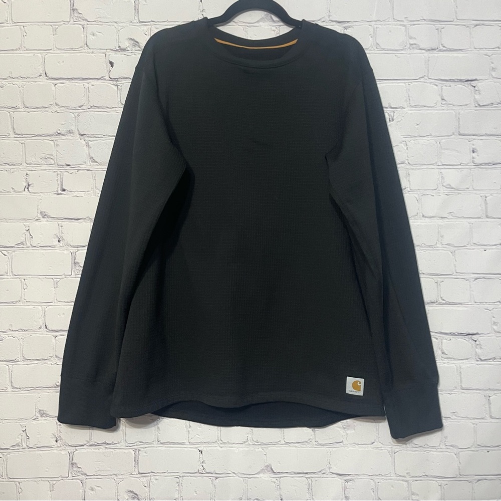 Carhartt Mens Thermal Black Long Sleeve Shirt Classic Force XL Tall Winter Layer